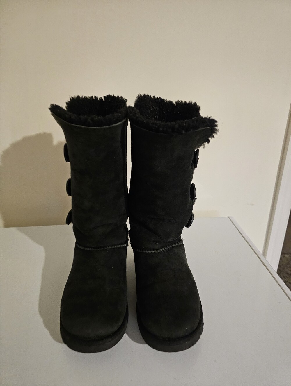 Women's Black Ugg-Bailey Button Boots